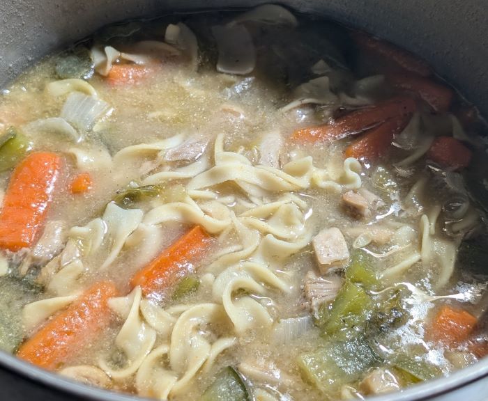 Immune Boost Chicken Noodle Soup with a Homemade Bone Broth